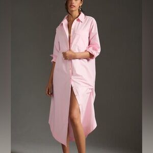 Maeve Soren Long Sleeve midi shirt dress size medium